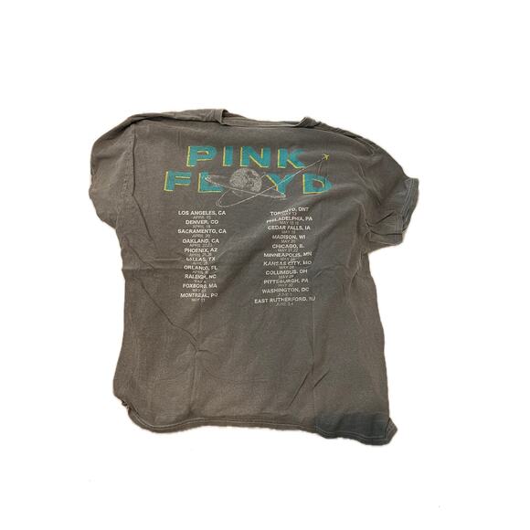 Pink Floyd 1988 Concert Tour Gray Black T-Shirt Mens M - Picture 2 of 3